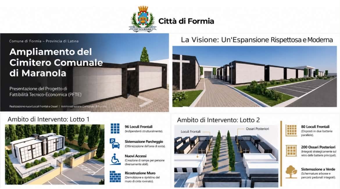 Cimitero Maranola: Giunta vota ampliamento/riqualificazione
