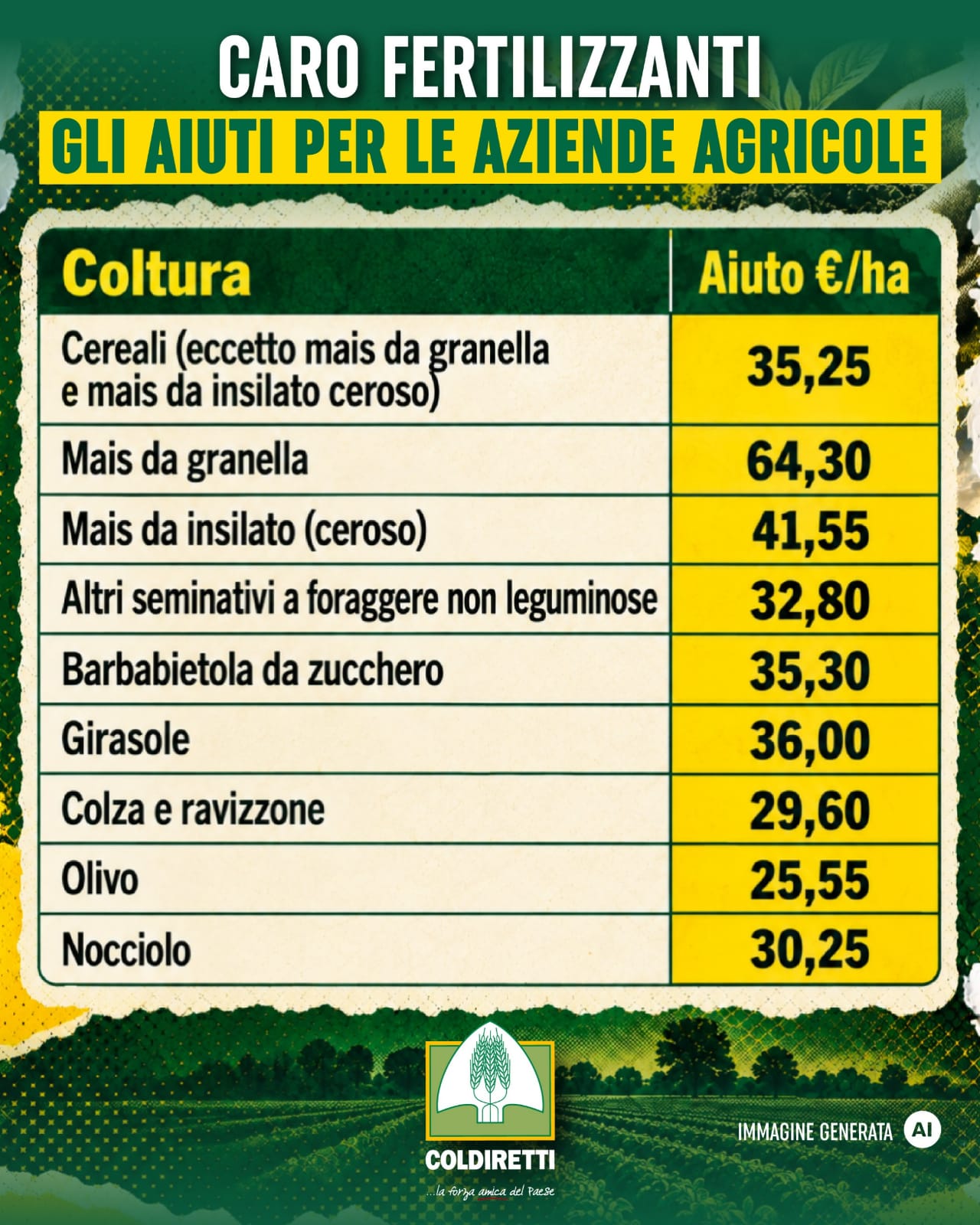 Aiuti contro caro fertilizzanti: Coldiretti Campania soddisfatta