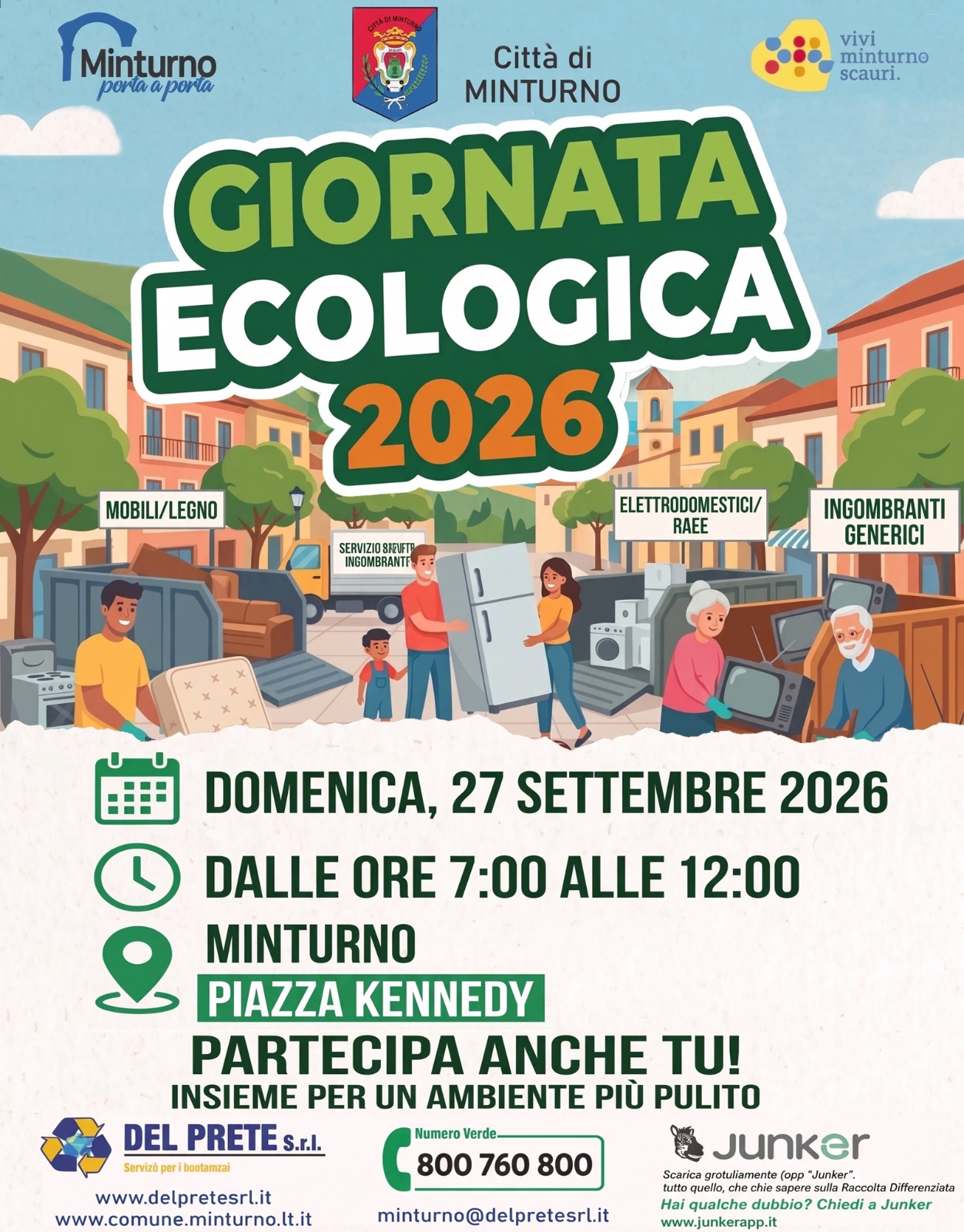 Minturno-Scauri: in Piazza Kennedy la Giornata Ecologica