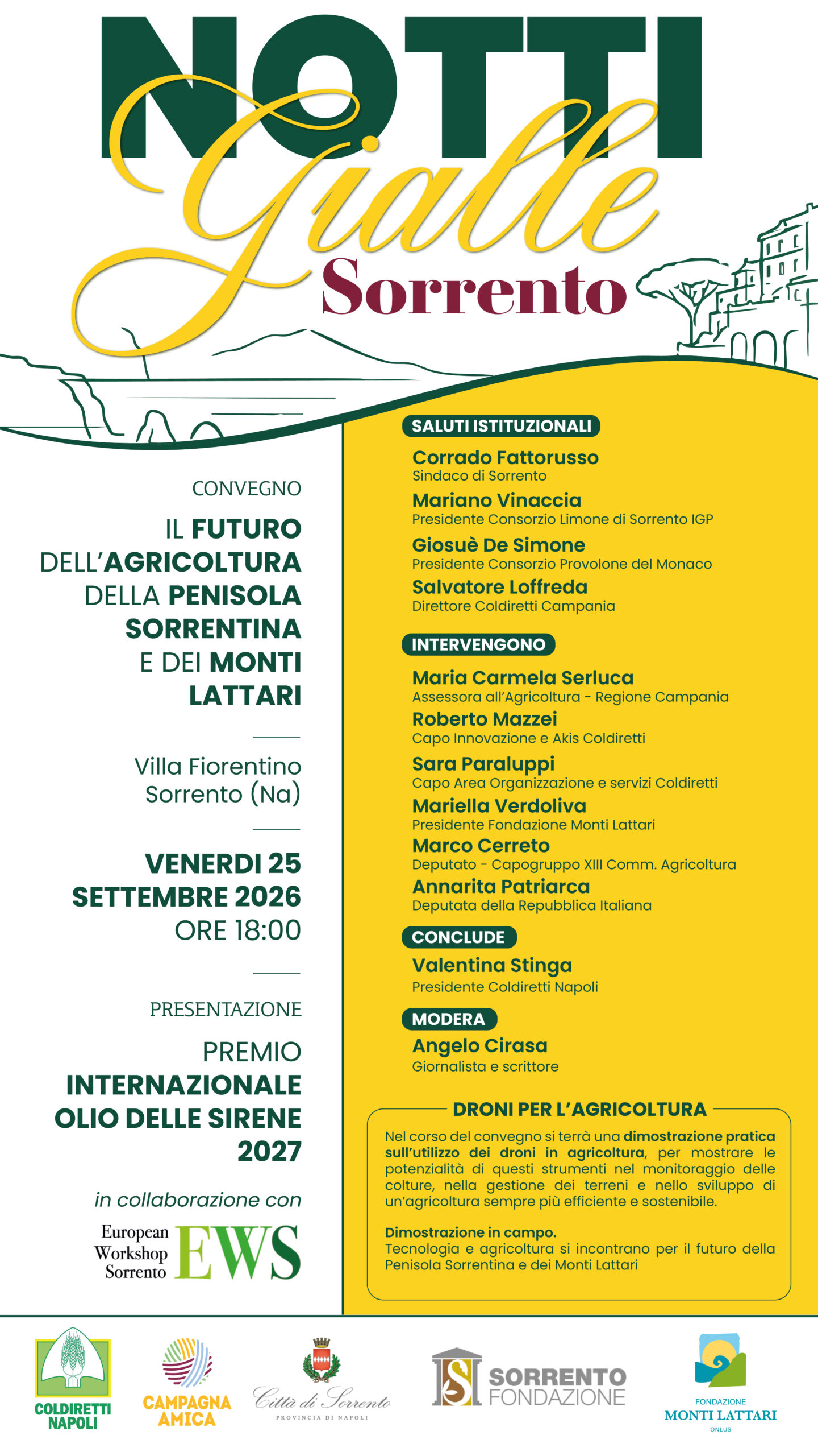 Notti Gialle: in penisola sorrentina l'agricoltura del futuro