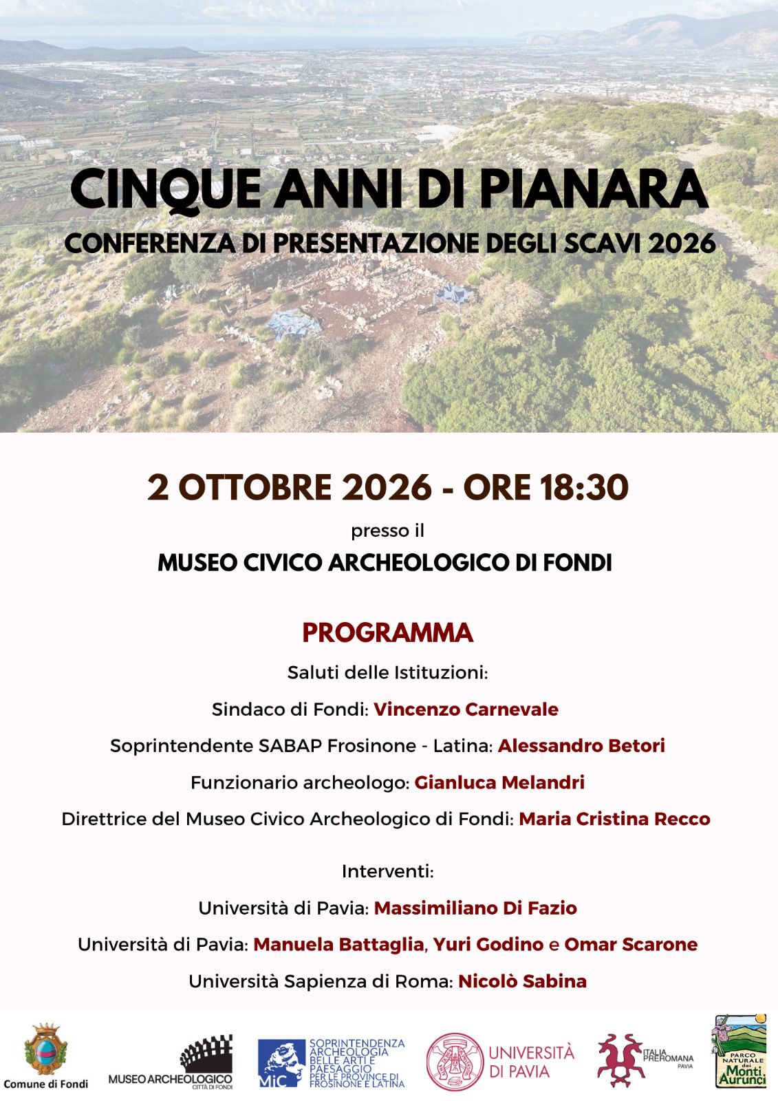 5 anni di Pianara: conferenza sulla storia pre-romana di Fondi