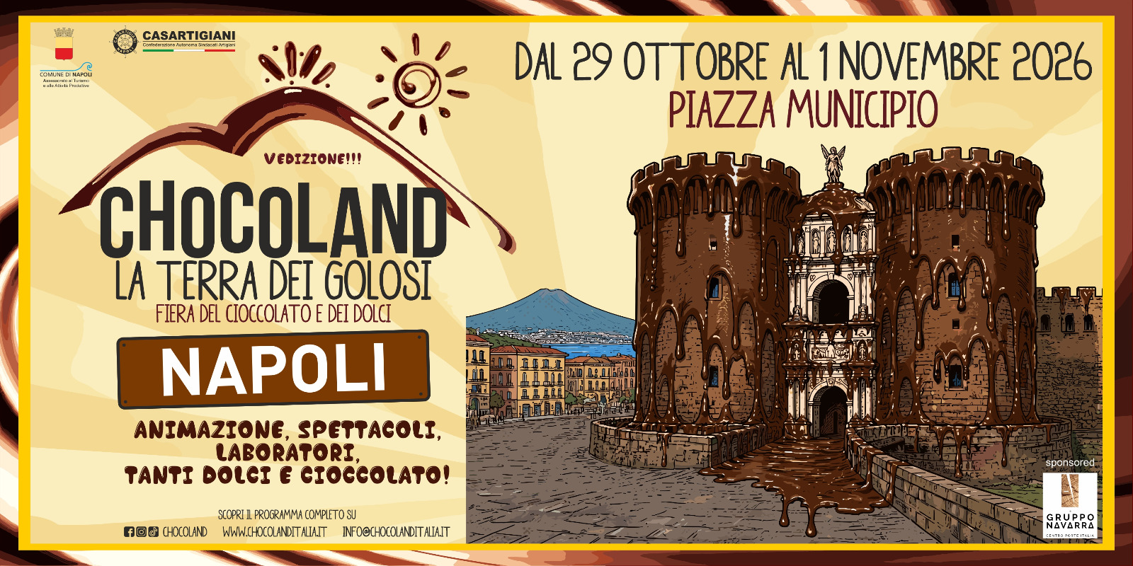 Chocoland Napoli: in piazza Municipio la V edizione della Fiera del cioccolato